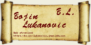 Bojin Lukanović vizit kartica
